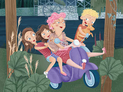 Czarci młyn - cover illustration book book cover childrens book cover digital illustration kids