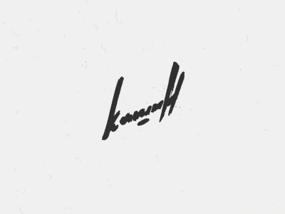 Kashin - personal logo bw handdrawn lettering logo mark type