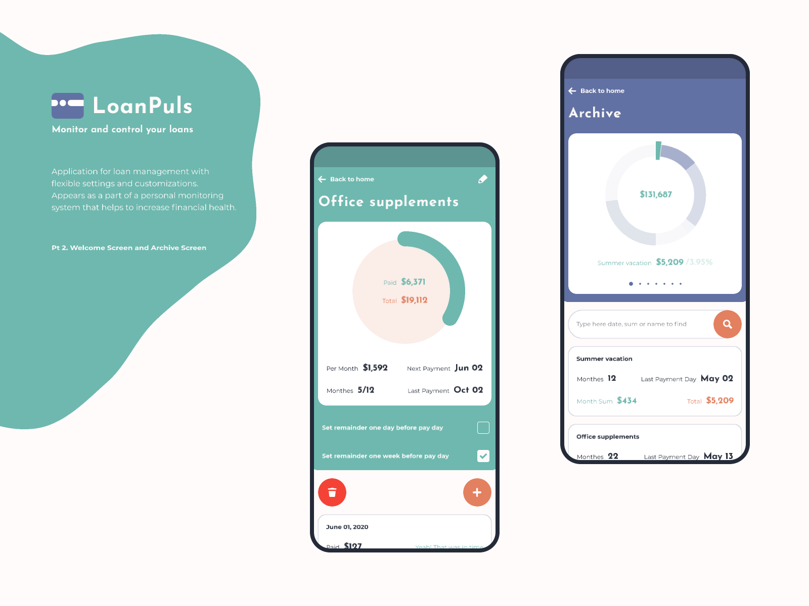 LoanPulse - mobile application app app design application application ui design finance mobile mobile design ui ux ux design