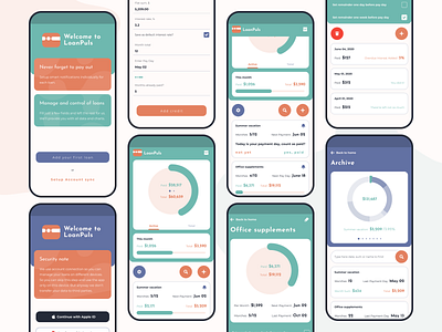 LoanPulse - mobile application app app design chart design finance finance app mobile monitoring dashboard ui uiux ux