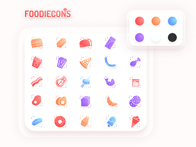 Foodiecons - glyph icon set