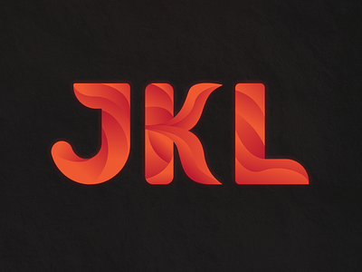 Alphabet Design - JKL alphabet bold curve curves design gradient grid juicy letter letters logo logo alphabet logo design orange red shadow shapes simple typography vector