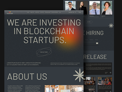 Blockchain Investor Website Landing Page