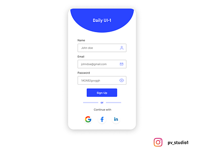 daily ui challange - 1 app dailyui graphic design logo signup typography ui