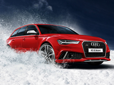 Audi RS 6 Avant audi digital manipulation photo quattro retouch rs6 ski area