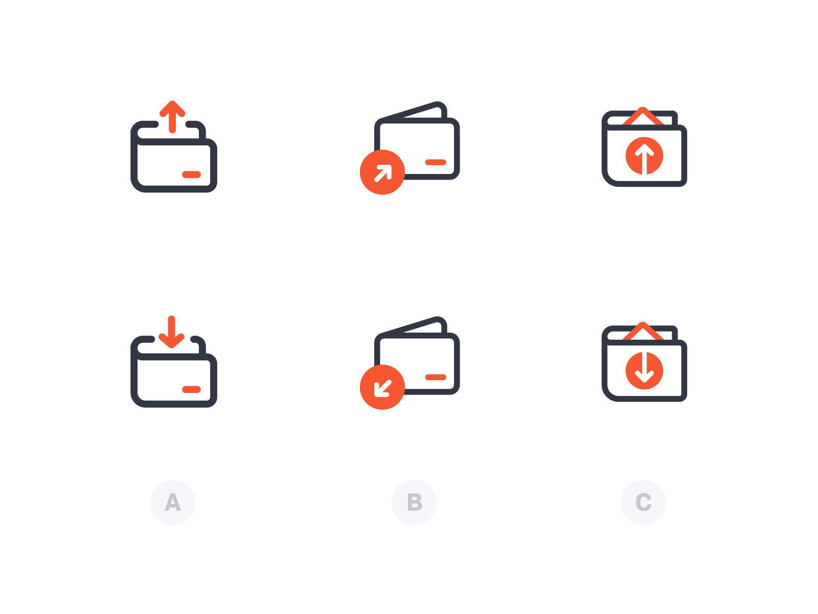 Send & Request Icons by Clint Bustrillos for Abstract Digital on Dribbble
