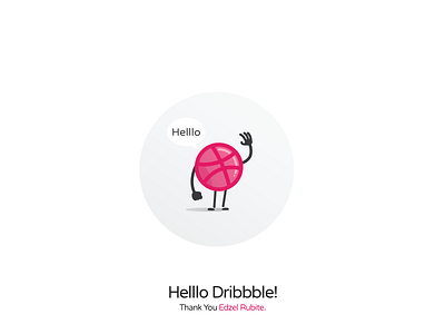 Hello Dribbble cartoon debut first shot