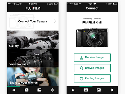 Fujifilm mobile app design concept Pt.1 fujifilm mobile ui ux