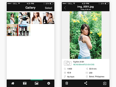 Fujifilm mobile app design concept Pt.2