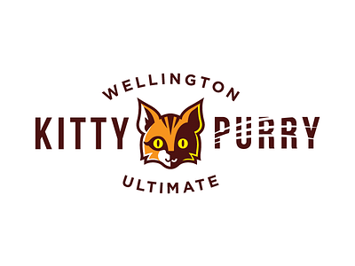 Kitty Purry frisbee logo ultimate vector