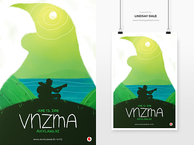 VNZMA illustration new zealand poster tui vnzma wacom yoobee