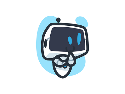 Thinking Chum ai bot illustration mascot robot