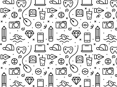 About me Pattern icon line pattern