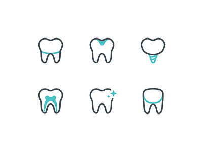 Dental Treatment Icons dental icon icon set teeth vector