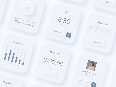 Neumorphic Watch UI