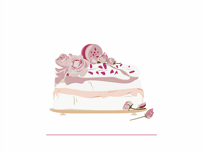 Air meringue with rose