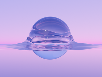 2-28 3d art ball blender circle glass material transparent wantline water