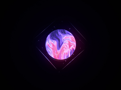 Crystal planet 3d art abstract animation blender circle crystal cube glass glasses illustration lightning planet render