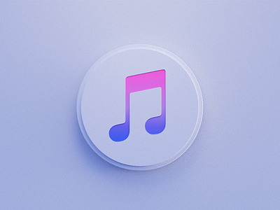 Applemusic 3d art blender clean design flat icon illustration vector wantline web