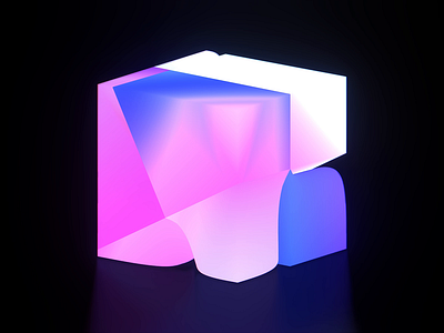 5241200 3d animation 3d art blender blue clean cube eevee gradient wantline