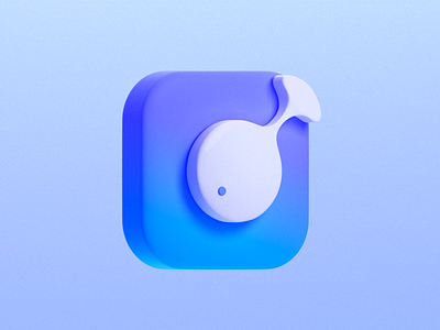 Fish-icon-3D by WantLine on Dribbble