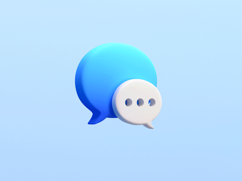iMessage sending 3d animation apple blender icon icon design imessage ios