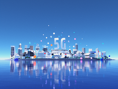 5G City 3d art blender bulding city future