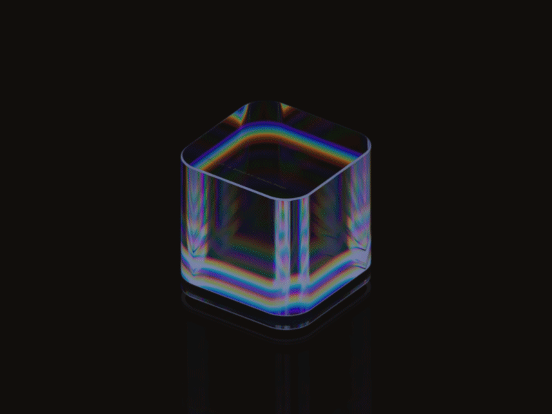 AI Design Branding 3d aidesign animation blender caustics crystal cube glass wantline