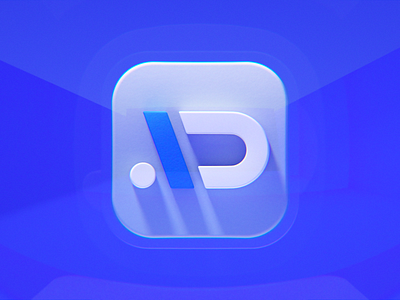 AI Design LOGO icon 3dicon aidesign app appicon blender blue icon wantline