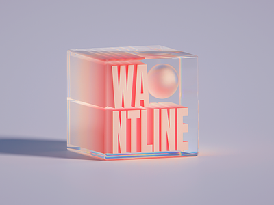 WANTLINE 3d art abstract blender branding clean glassy gradient illustration wantline