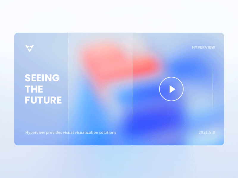 SEEING THE FUTURE 3d 3d animation 3d art abstract blender blue branding clean gradient hyperview illustration wantline web web design website