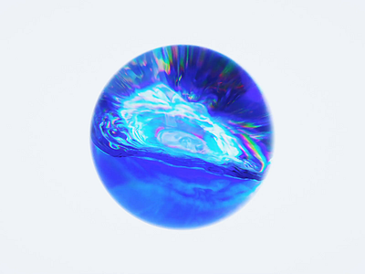 Energy sphere abstract blender blue icon illustration light ocean sphere transmission wantline