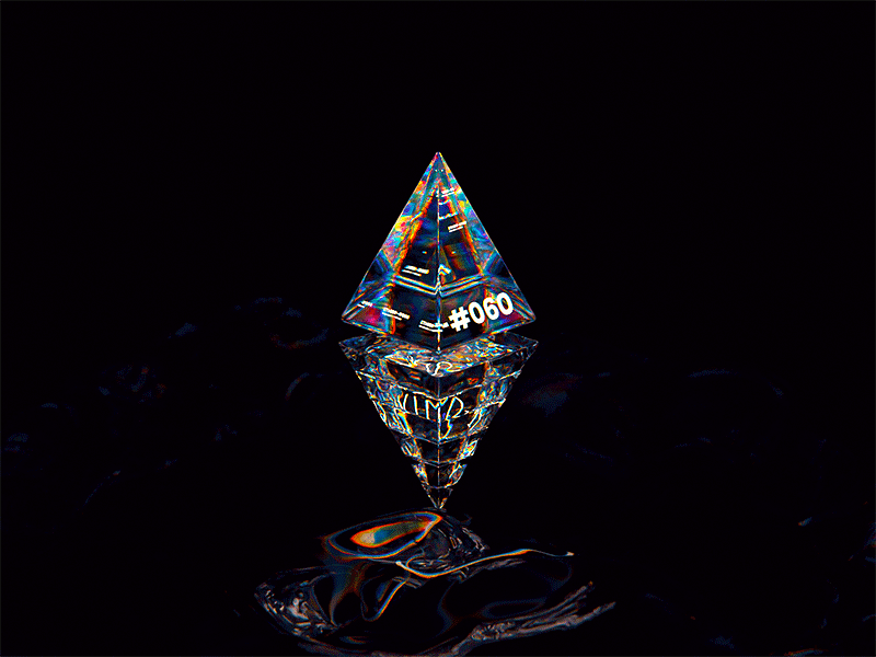 ETH100-#060 3d animation blender diffusion eth ethereum foundation glass graphic design illustration nft wantline