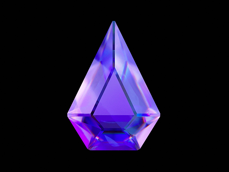 Amethyst-Test 3d animation blender branding crypto crystal icon illustration logo motion graphics nft wantline