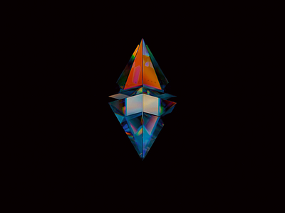 ETH-Diamond 3d abstract animation blender diamond eth glass icon illustration light logo nft transmission wantline