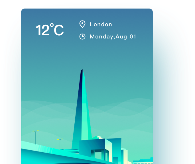 The weather in London by WantLine on Dribbble