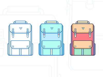 My favorite bag flat illustration line