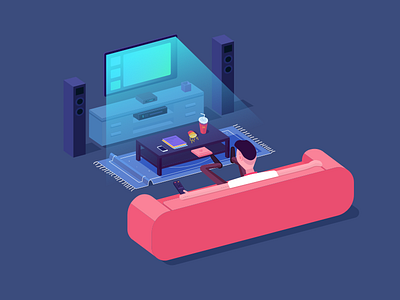 Sunday night boy friday game isometric lazy pizza tv