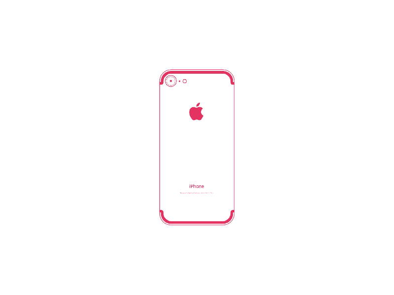 The iPhone7 goes red animate apple iphone iphone7 line mobile principle red sketch