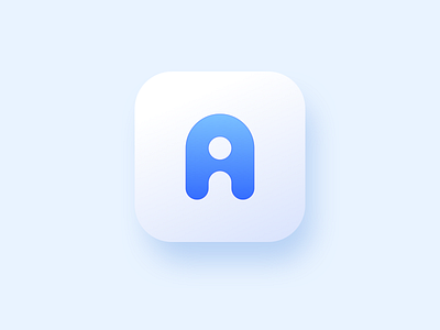 Ai Design icon a ai app blue clean design flat icon logo