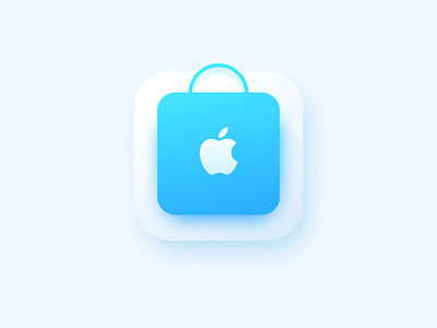 Apple Store -icon redesign app apple applestore clean flat icon logo store wantline