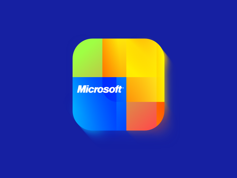 Microsoft-icon by WantLine on Dribbble