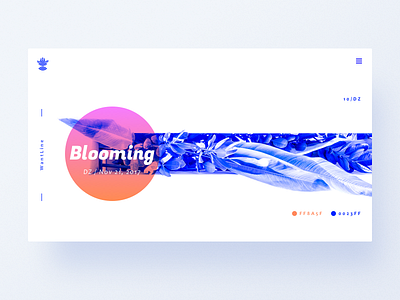 Blooming blooming blue clean colorful flat ui ux wantline web