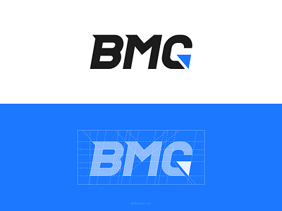 AISWare BMG LOGO blue branding flat font font design icon logo type