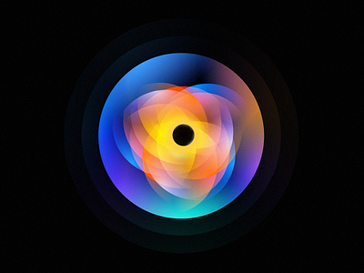 Black hole clean colorful flat icon illustration