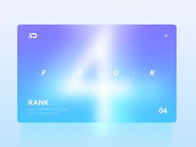 Rank-04 blue design flat four illustration number typography wantline web web design webpage