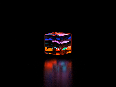 New Shot 3d art abstract animation colorful cube geometry