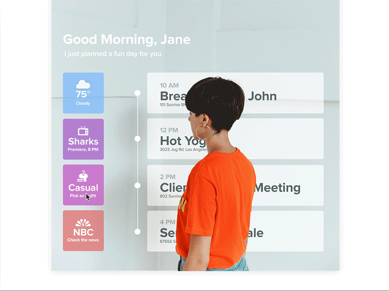 AI Personal Assistant animation artificial intelligence assistant augmentedreality clothes invisionstudio microinteraction planner schedule