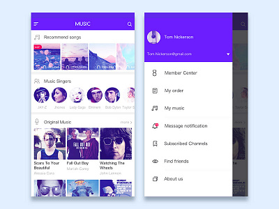 music app app clean design interface ios mobile photo screen social ui ux
