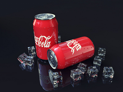 daily UI_60 Coke cans modeling and rendering